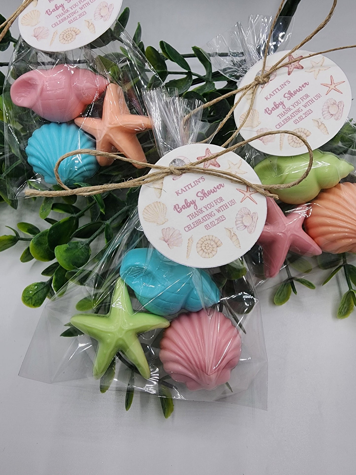 Sea Shell Soaps party favors baby shower favors wedding favors bridal shower favor gift for her