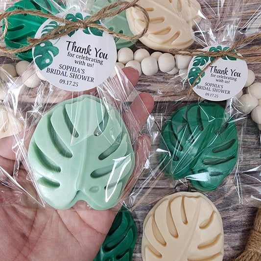 Elegant Safari Monstera Soap Favors Wedding Favors Baby Shower Favors Jungle Wild One Themed Decorations For Birthday Party Greenery Gift
