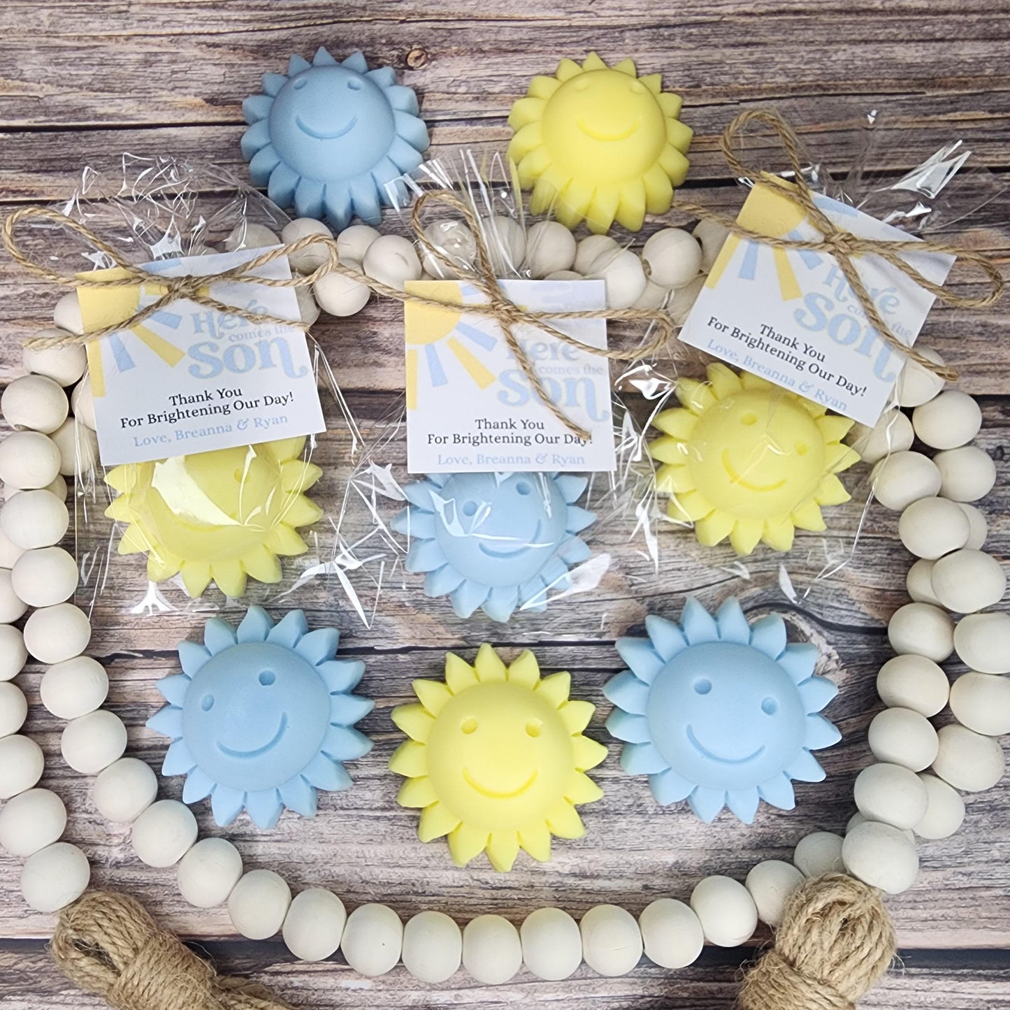 Sun baby shower soap favors sunshine soap here comes the son soap baby shower sun favors birthday party gift you are my sunshine