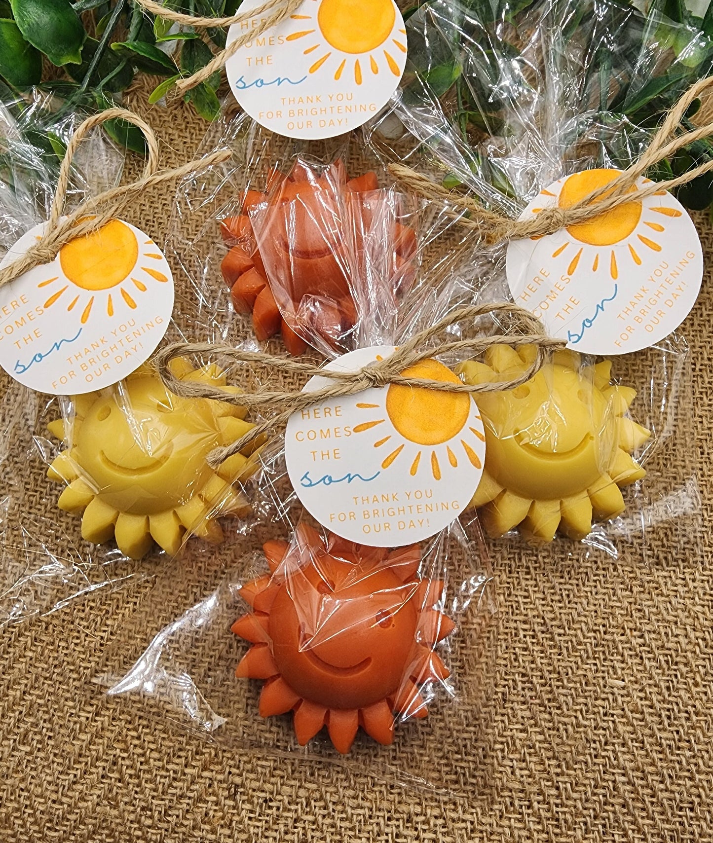 Sun baby shower soap favors sunshine soap here comes the son soap baby shower sun favors birthday party gift you are my sunshine