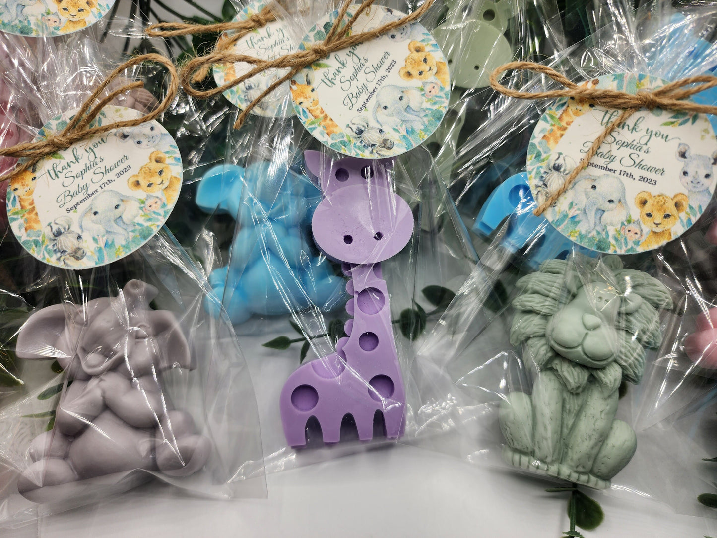 Safari Animal Soaps Baby Shower Soap Favors Safari Themed Decorations Wild One Party Favors Elephant Lion Girrafe Favors Boy Birthday Gift