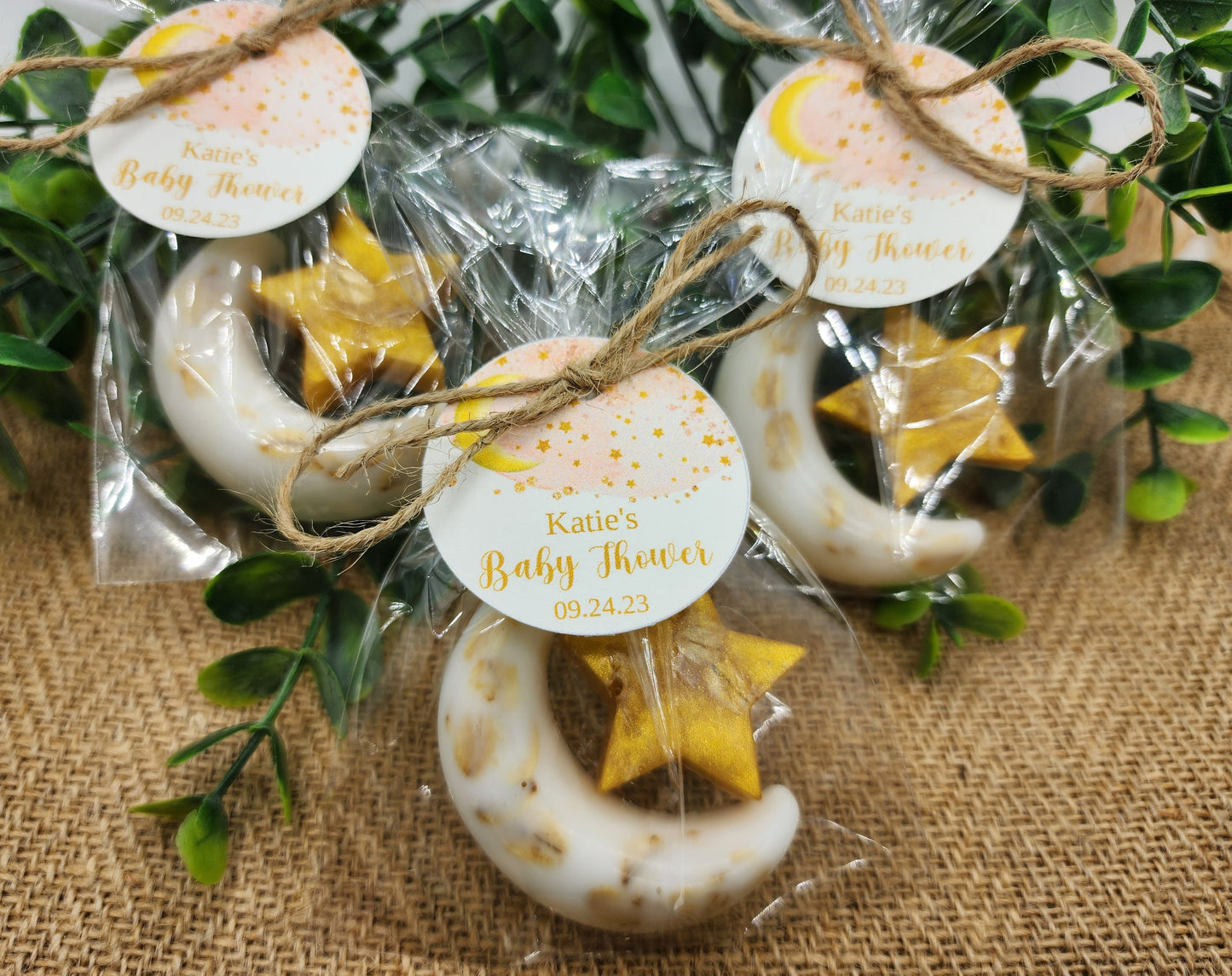 Over the moon soap favors twinkle twinkle little star moon and star soap favors baby shower favors bridal shower favor