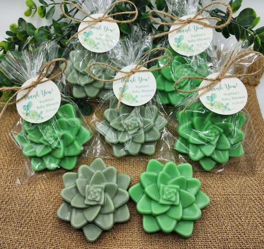 Succulent Soap Favors Baby Shower Favors Bridal Shower Favors Cactus Wedding Party Decorations Handmade Soap Gift