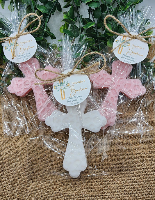 Cross soap favors baptism christening gift first communion Christian gift baby girl baby boy decorations baby shower faith
