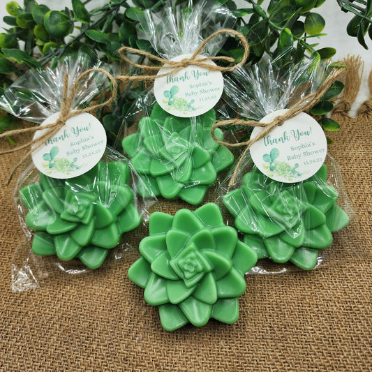 Succulent Soap Favors Baby Shower Favors Bridal Shower Favors Cactus Wedding Party Decorations Handmade Soap Gift