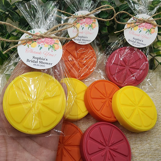 Citrus Soap Favors Orange Baby Shower Soap Favors Lemon Wedding Favors Little Cutie Favors Grapefruit Lime Clementine Gift For Her Soap