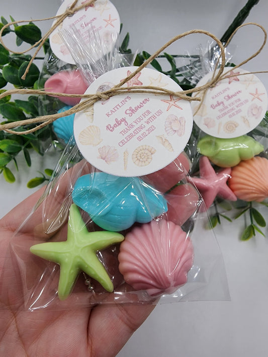Sea Shell Soaps party favors baby shower favors wedding favors bridal shower favor gift for her