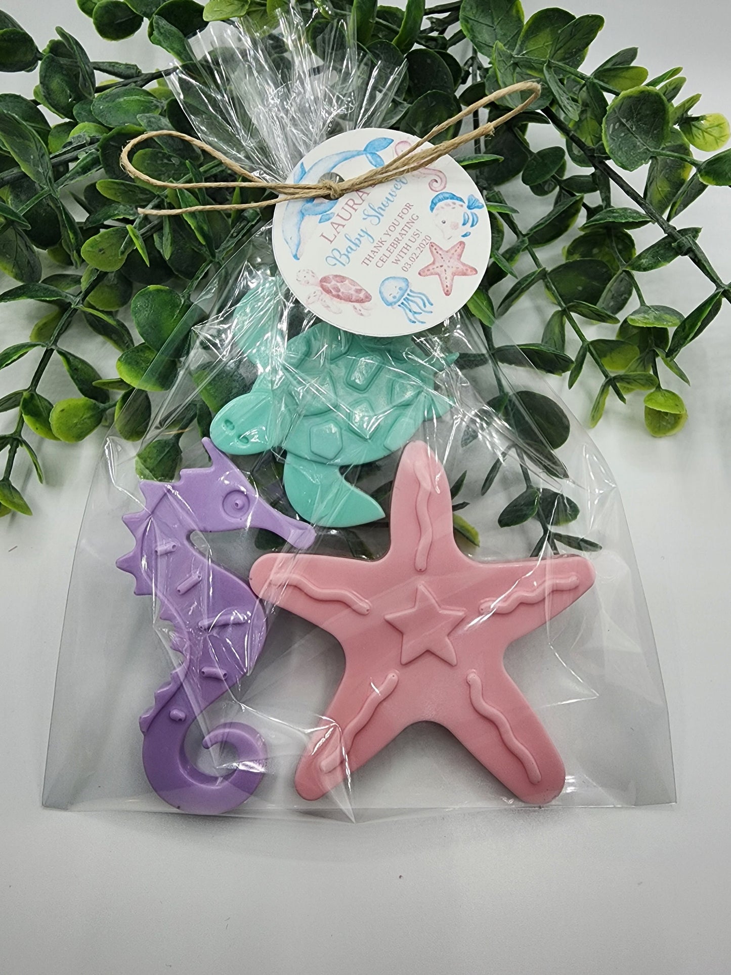 Under the sea baby shower soap favors