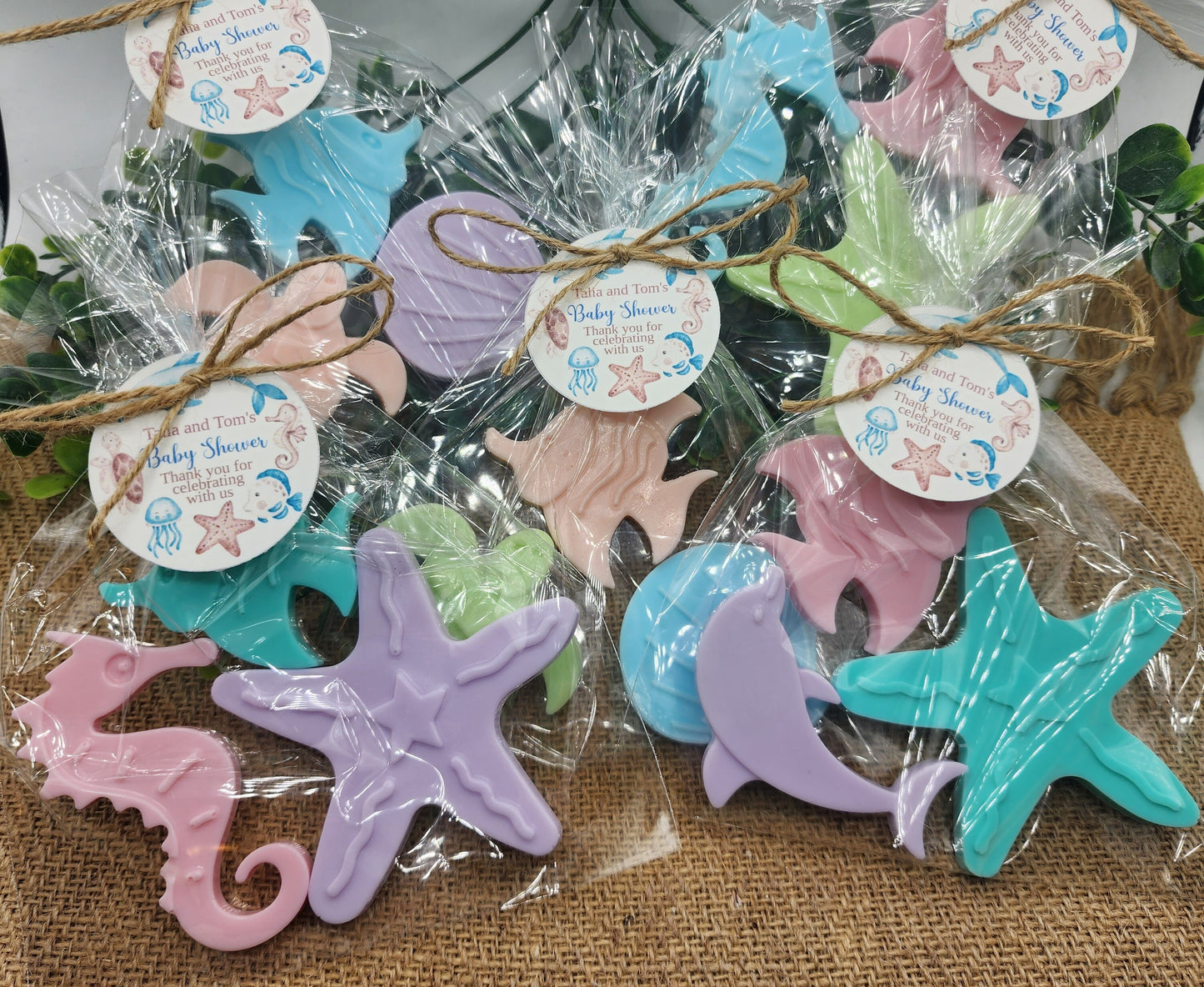 Under the sea baby shower soap favors