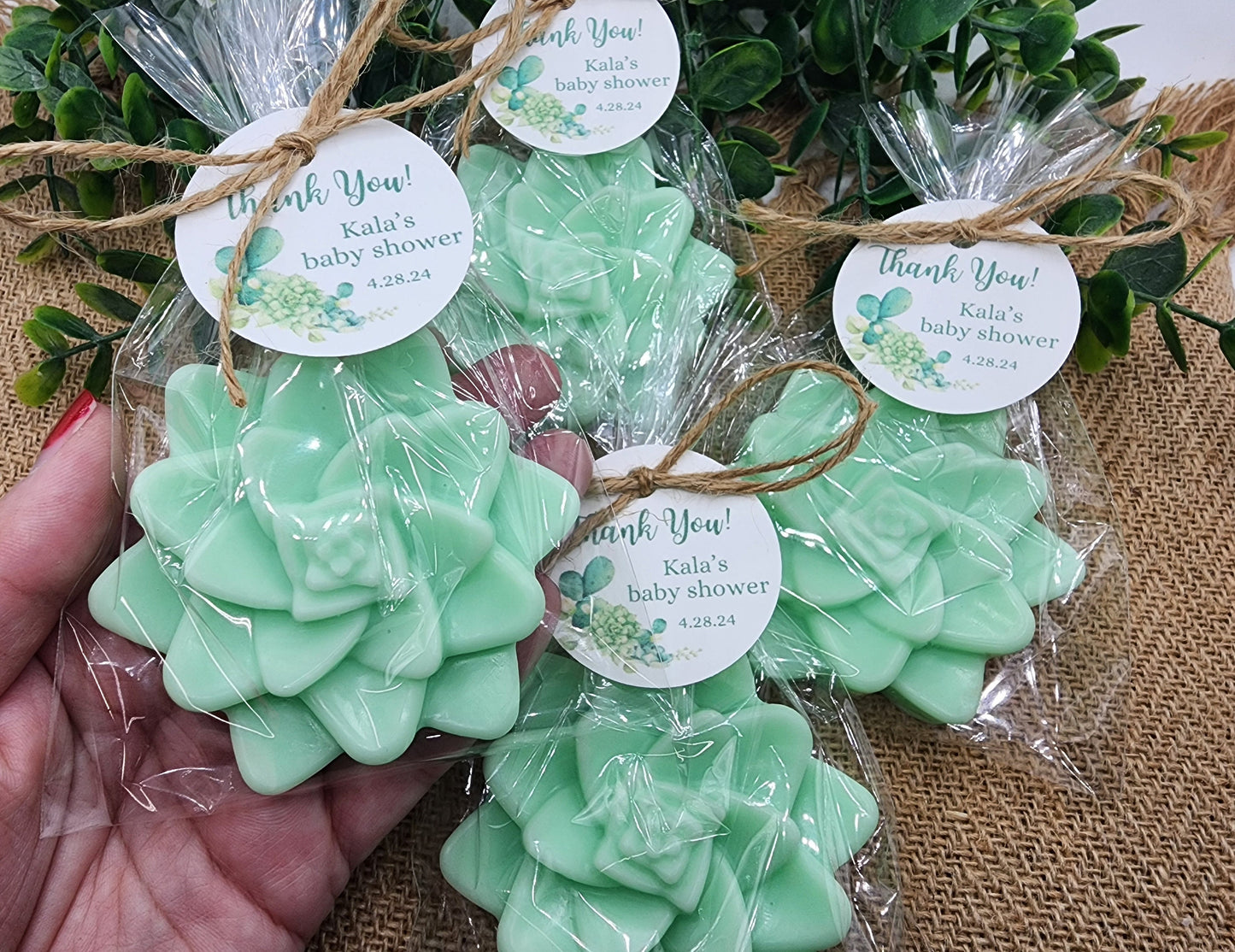 Succulent Soap Favors Baby Shower Favors Bridal Shower Favors Cactus Wedding Party Decorations Handmade Soap Gift For Guests