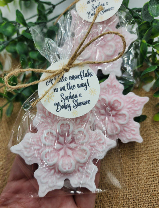 Snowflake Soap Favors Baby Shower Favors Christmas Stocking Stuffers Wedding Shower Favor Christmas Gifts