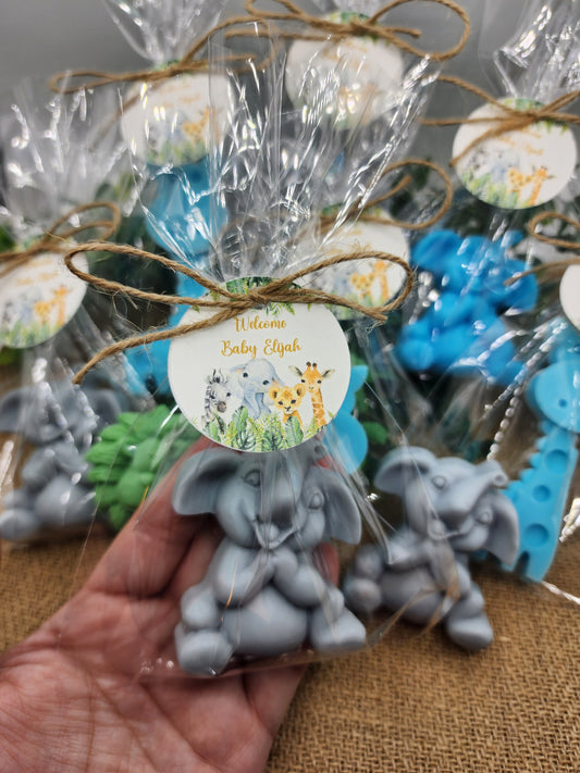 Safari Animal Soaps Baby Shower Soap Favors Safari Themed Decorations Wild One Party Favors Elephant Lion Girrafe Favors Boy Birthday Gift