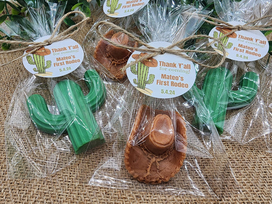 Western Soap Favors Cowboy Baby Shower Mexican Fiesta Wedding First Rodeo Birthday Decorations Country Wild West Party Hat Cactus Soap Gift