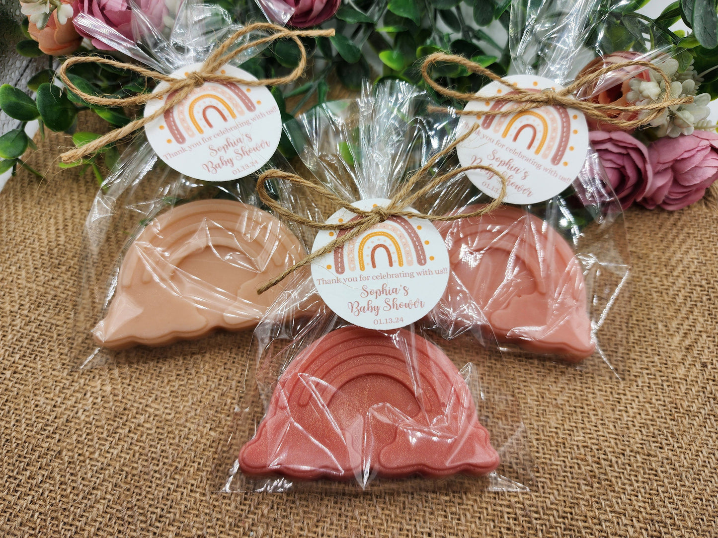 Boho Rainbow Soap Favors Baby Shower Favors Bohemian Favors Rainbow Decorations For Party Gender Neutral Baby Reveal Party Decorations Gift