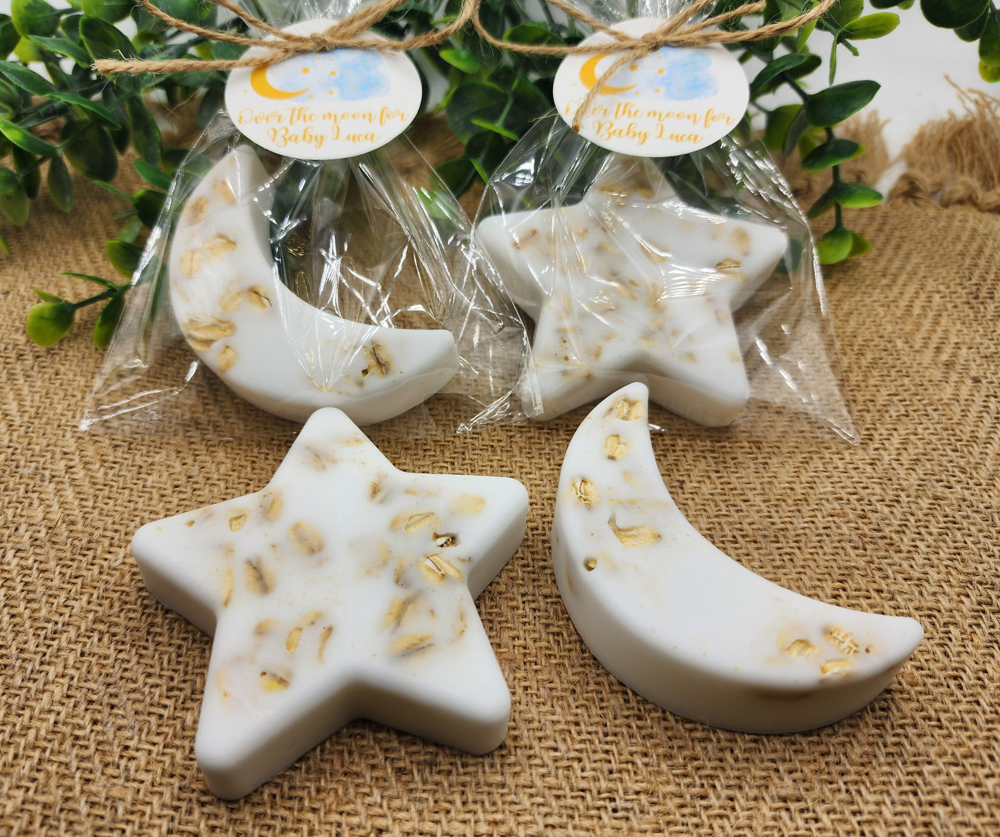 Over the moon soap favors twinkle twinkle little star moon and star soap favors baby shower favors bridal shower favor wedding shower favor