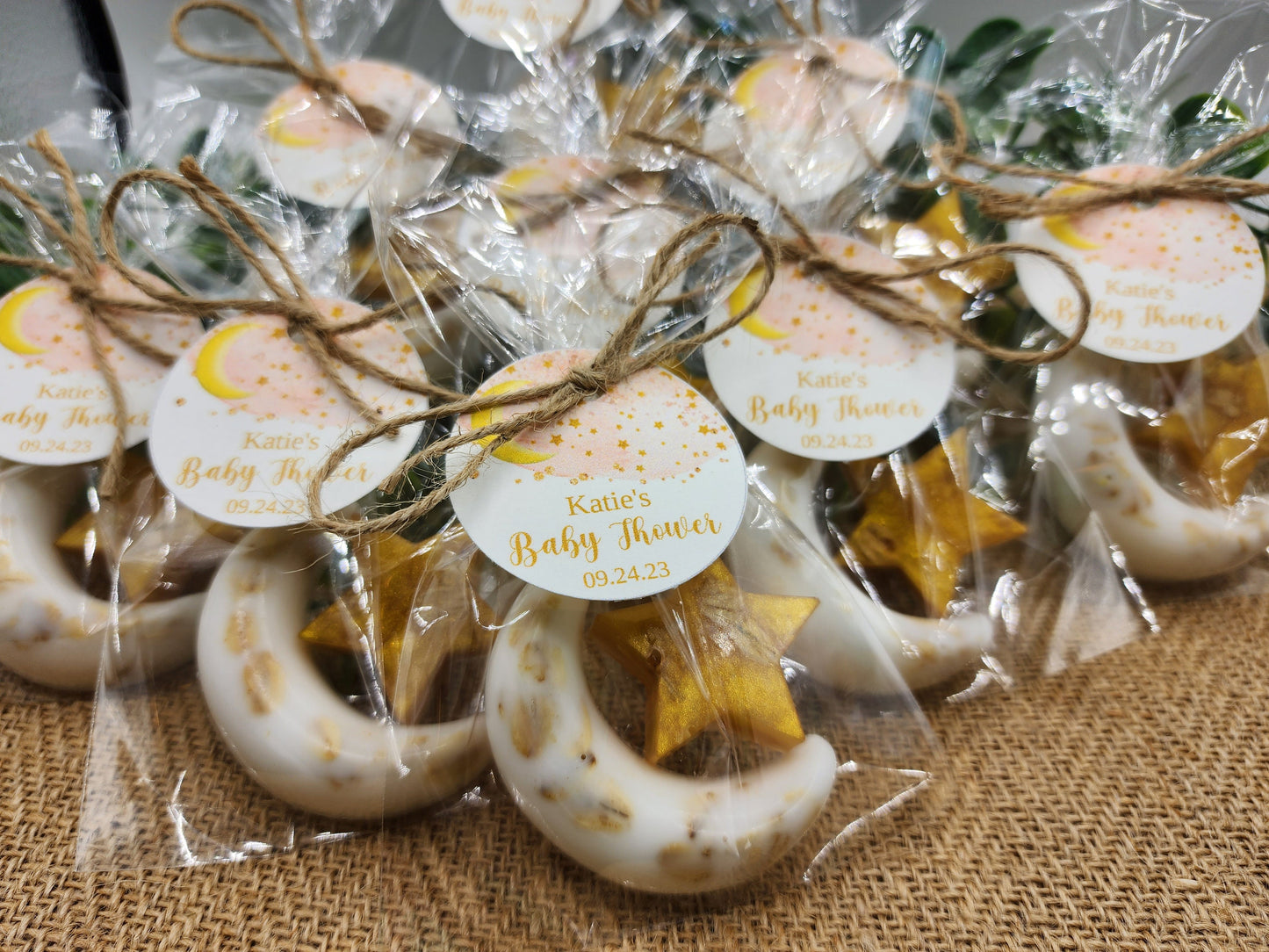 Over the moon soap favors twinkle twinkle little star moon and star soap favors baby shower favors bridal shower favor