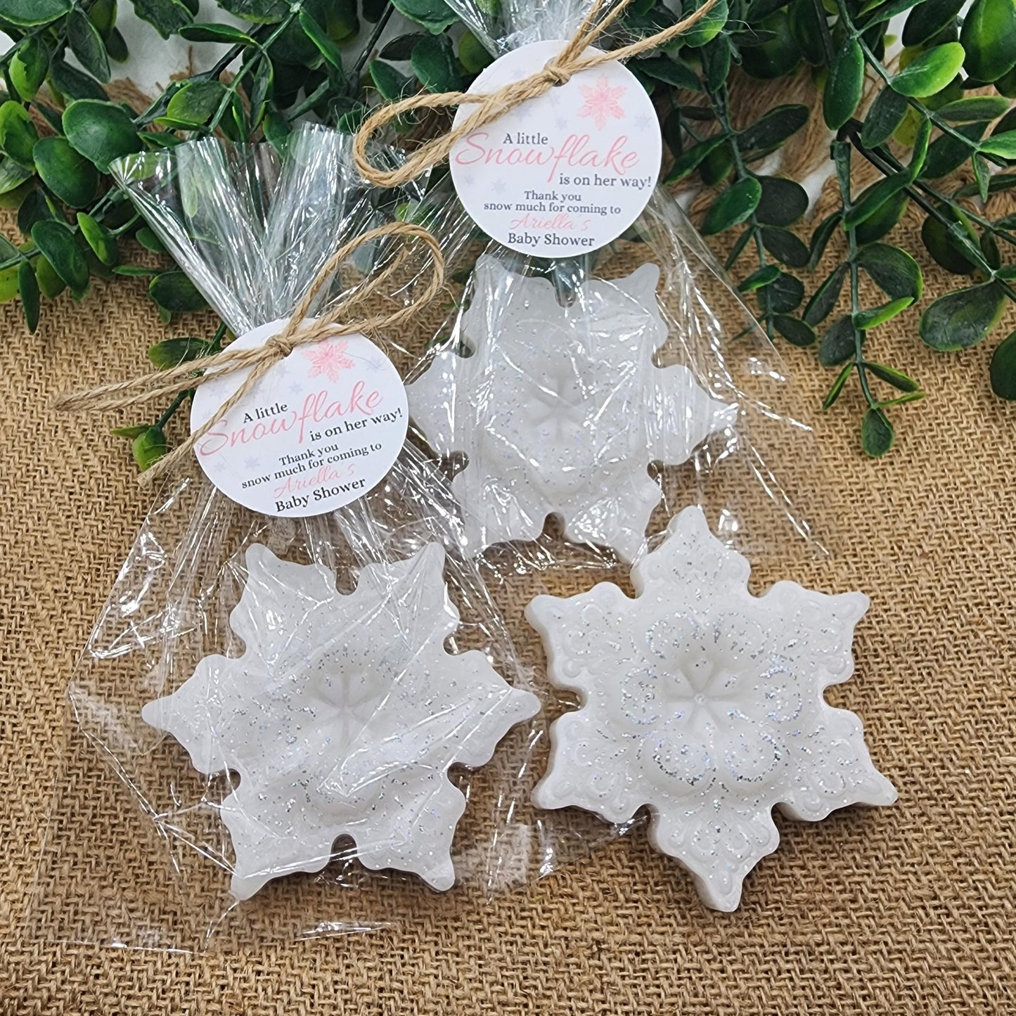 Snowflake Soap Favors Baby Shower Favors Christmas Stocking Stuffers Wedding Shower Favor Christmas Gifts