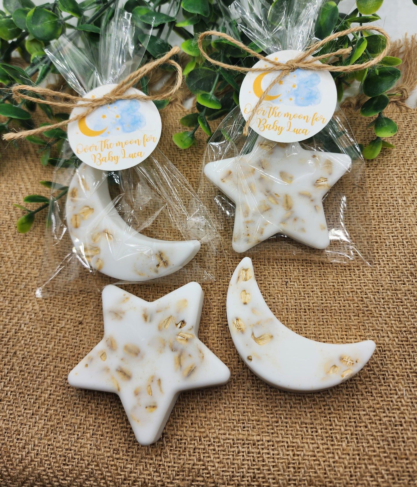 Over the moon soap favors twinkle twinkle little star moon and star soap favors baby shower favors bridal shower favor wedding shower favor