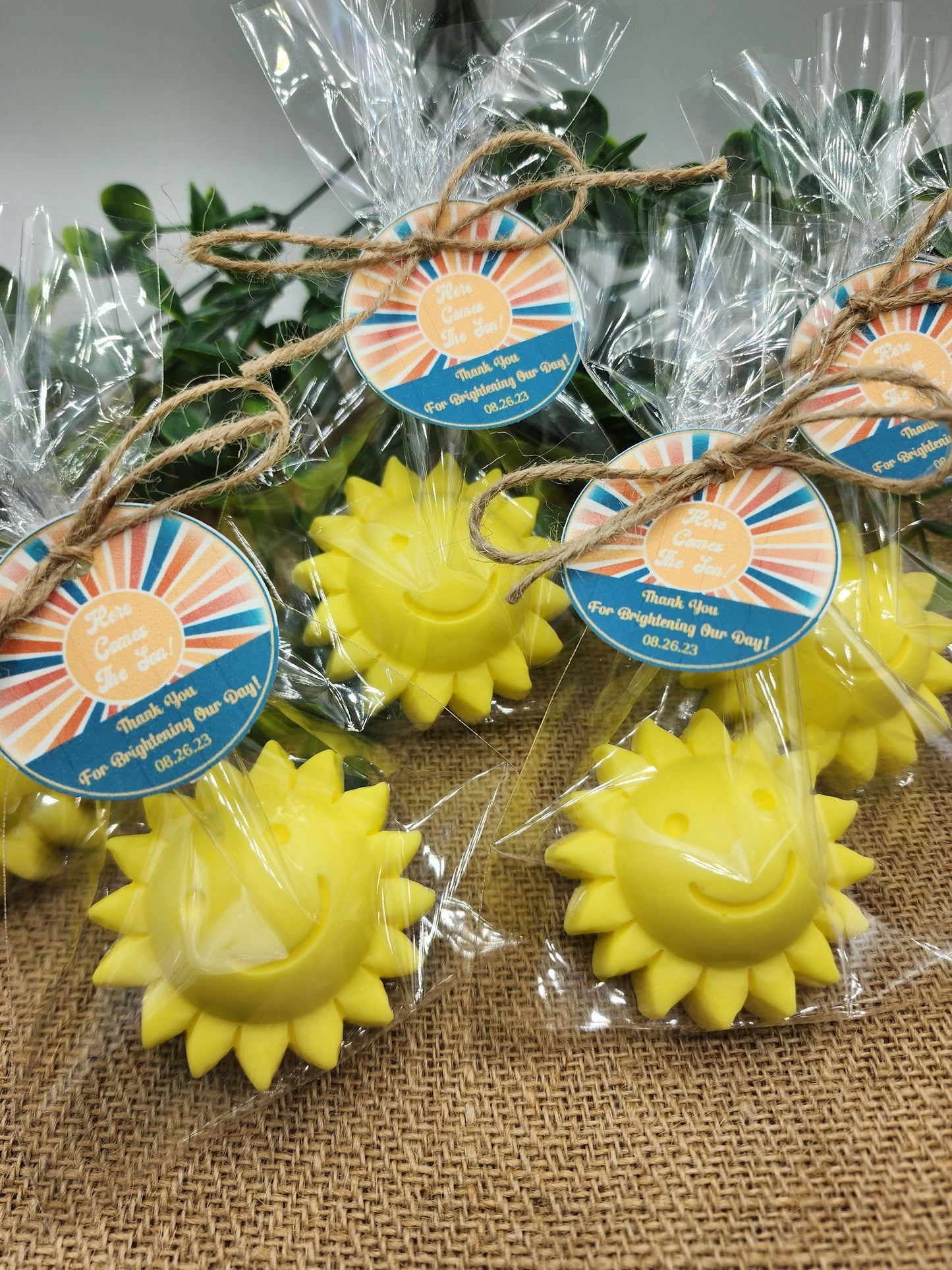 Sun baby shower soap favors sunshine soap here comes the son soap baby shower sun favors birthday party gift you are my sunshine