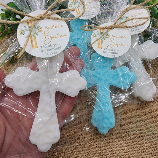 Cross soap favors baptism christening gift first communion Christian gift baby girl baby boy decorations baby shower faith
