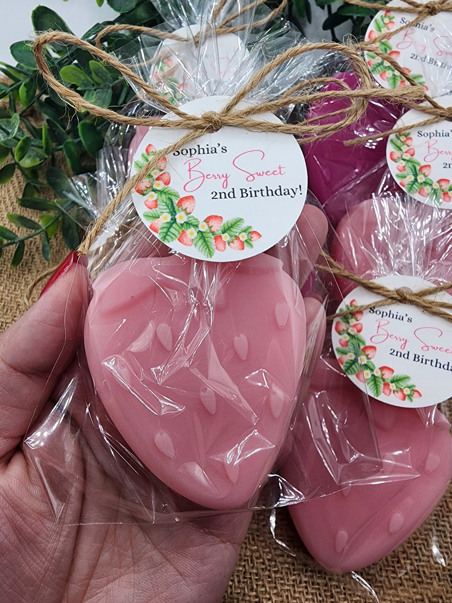 Strawberry Soap Favors Baby Shower Favors Berry First Birthday Party Favors Sweet Strawberry Decorations Gift For Her Summer Fruit Favors