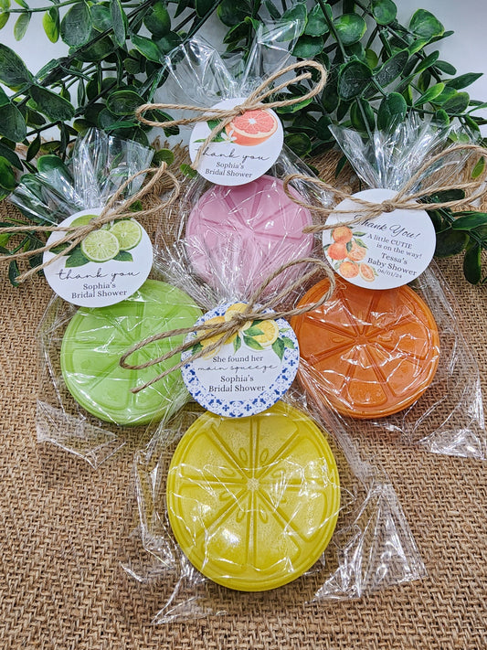 Citrus Soap Favors Orange Baby Shower Soap Favors Lemon Wedding Favors Little Cutie Favors Grapefruit Lime Clementine Gift For Her Soap