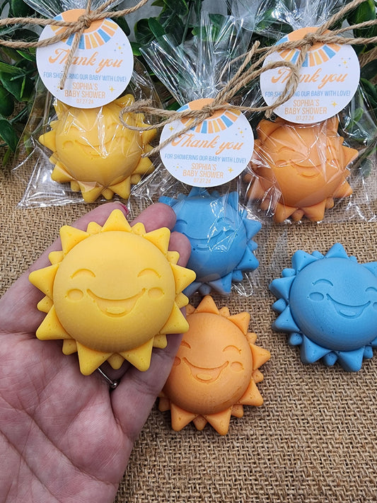 Sun baby shower soap favors sunshine soap here comes the son soap baby shower sun favors birthday party gift you are my sunshine