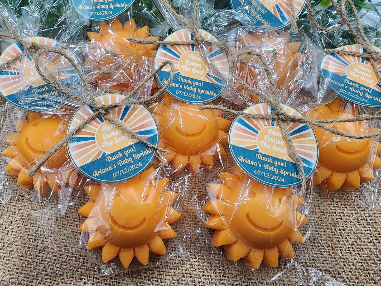 Sun baby shower soap favors sunshine soap here comes the son soap baby shower sun favors birthday party gift you are my sunshine