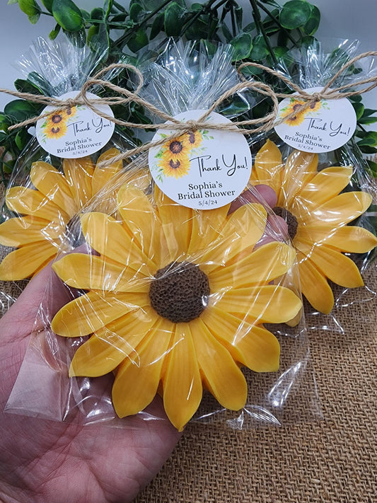 Sunflower Soap Favors Baby Shower Floral Bridal Shower Decor Baby In Bloom Theme Large Daisy Party Favors Gift For Guests Spring Sunshine