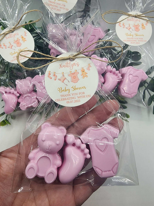 Baby Shower Soap Favors Baby Boy Birthday Gift Baby Shower Favors Teddy Bear Onesie Baby Feet Soap Favors