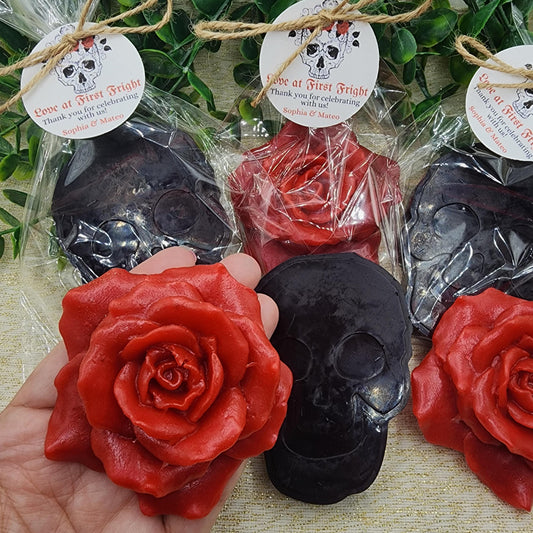 Skull And Rose Soap Favors Til Death Do Us Party Soap Favors Gothic Wedding Favors Halloween Bachelorette Party Favors Gothic Bridal Shower