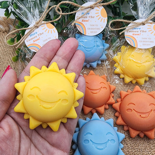Sun baby shower soap favors sunshine soap here comes the son soap baby shower sun favors birthday party gift you are my sunshine