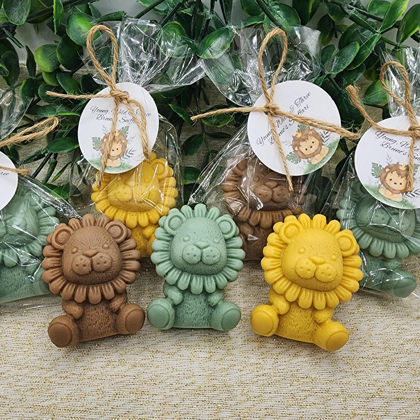 Lion Soap Favors Safari Animal Baby Shower Decorations Wild One Party Favors Roar Jungle Theme First Birthday Gift Boy Girl