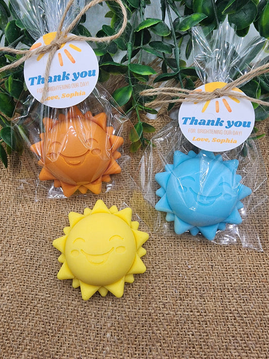 Sun baby shower soap favors sunshine soap here comes the son soap baby shower sun favors birthday party gift you are my sunshine