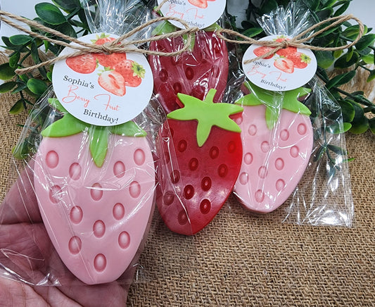 Strawberry Soap Favors Baby Shower Favors Berry First Birthday Party Favors Sweet Strawberry Decorations Gift For Her Summer Fruit Favors
