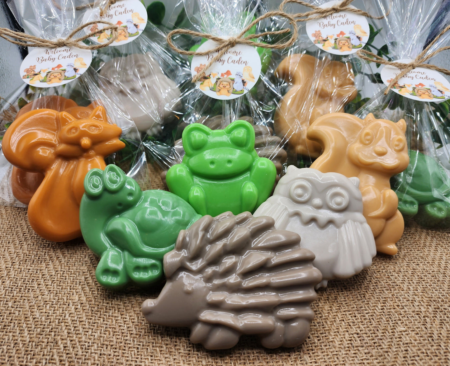 Woodland Animal Baby Shower Soap Favors Safari Animal Decorations Wild One Birthday Party Favors Owl Hedgehog Fox Frog Squirrel Turtle