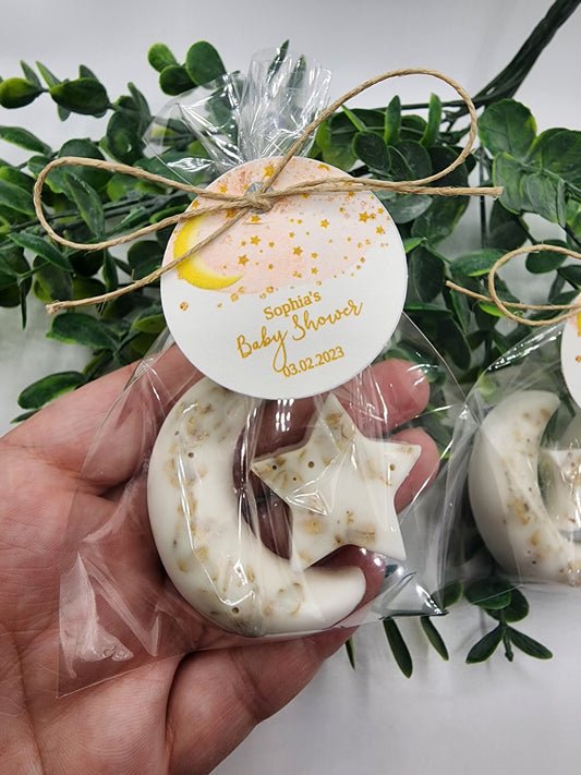 Over the moon soap favors twinkle twinkle little star moon and star soap favors baby shower favors bridal shower favor