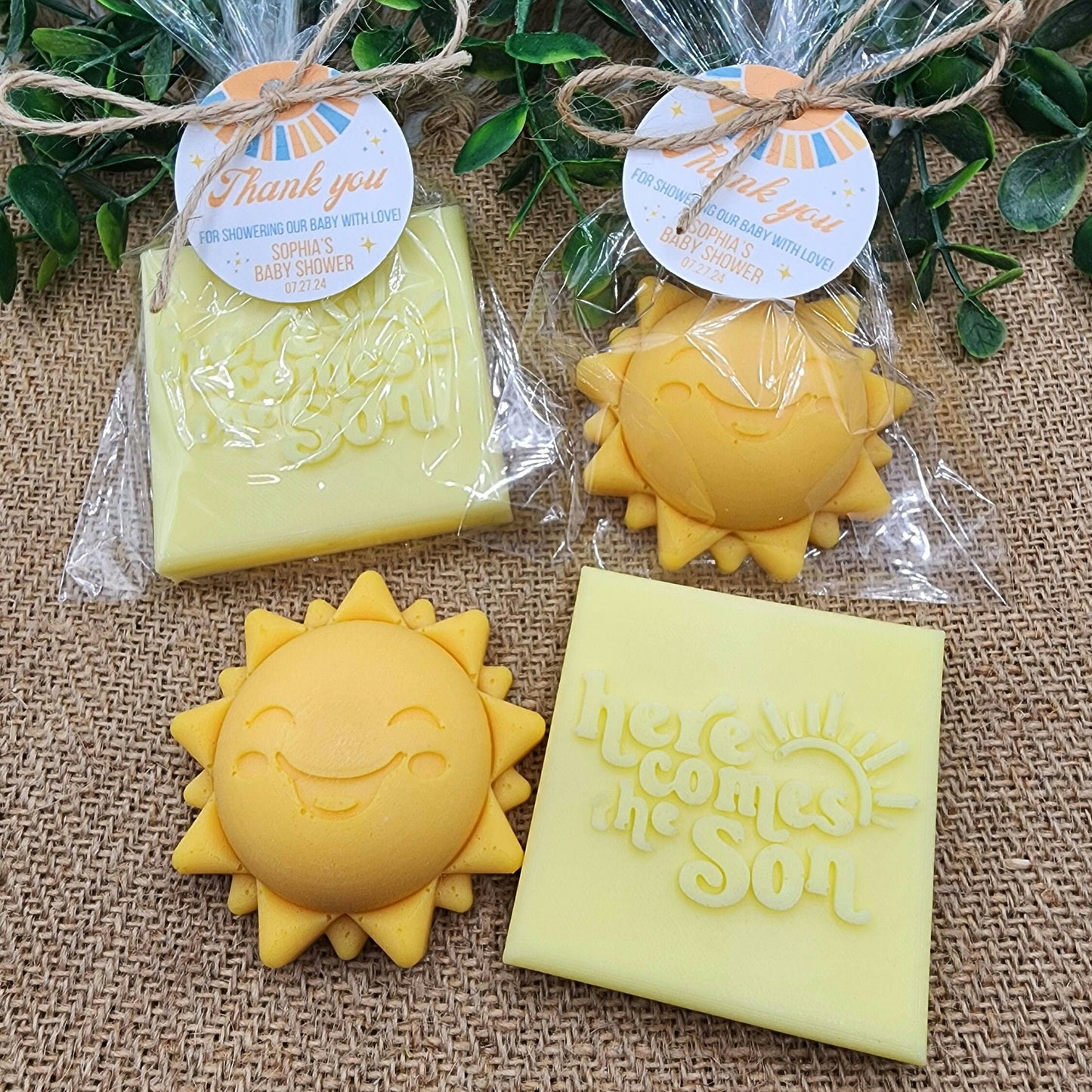 Sun baby shower soap favors sunshine soap here comes the son soap baby shower sun favors birthday party gift you are my sunshine