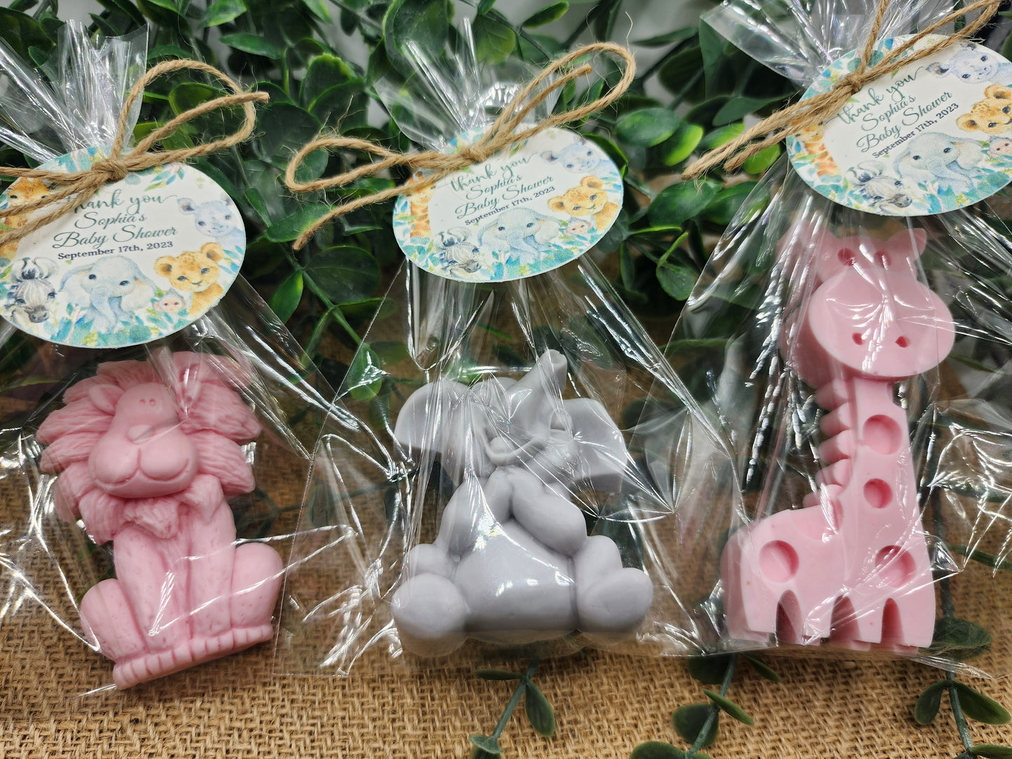 Safari Animal Soaps Baby Shower Soap Favors Safari Themed Decorations Wild One Party Favors Elephant Lion Girrafe Favors Boy Birthday Gift
