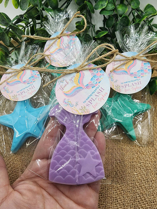 Under The Sea Mermaid Tail Soap Mermaid Party Favor Mermaid Tails Star Fish Beach Soap Beach Birthday Party Gift For Girl Baby Shower Favor