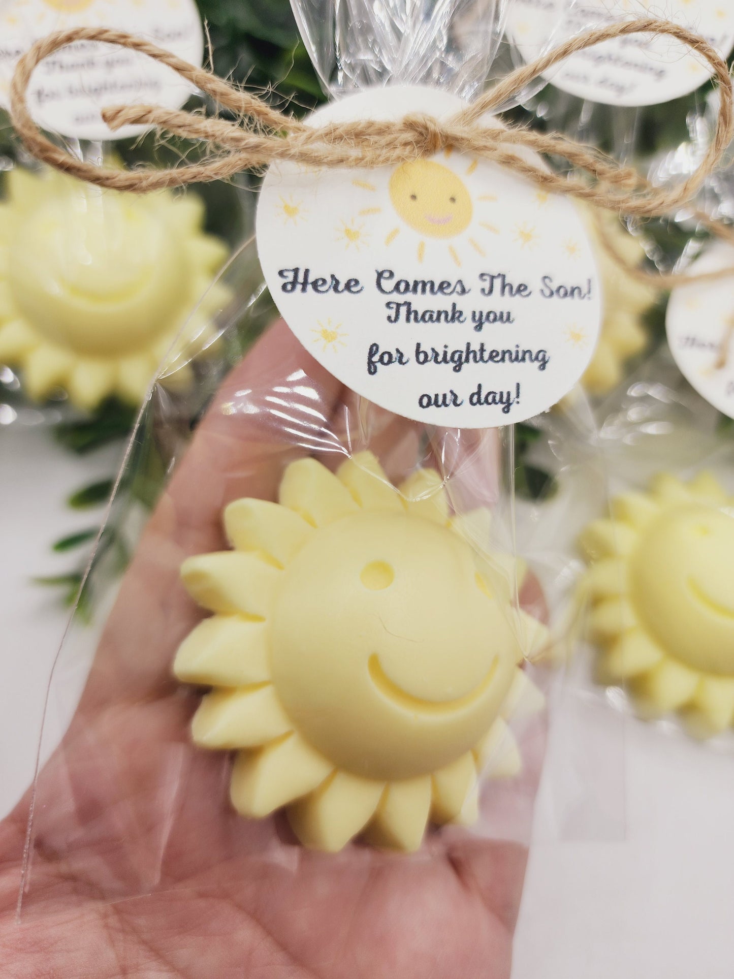 Sun baby shower soap favors sunshine soap here comes the son soap baby shower sun favors birthday party gift you are my sunshine