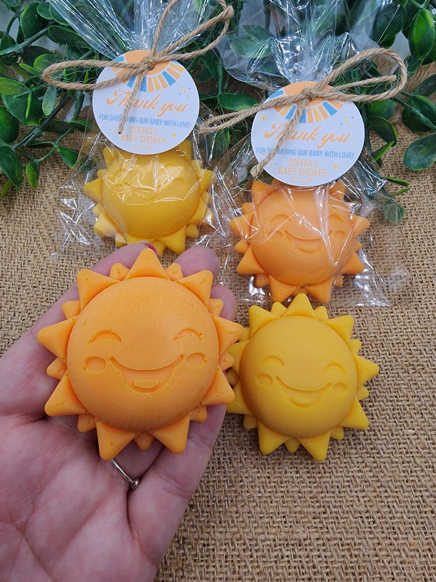Sun baby shower soap favors sunshine soap here comes the son soap baby shower sun favors birthday party gift you are my sunshine
