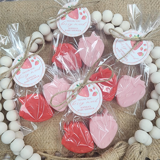 Strawberry Soap Favors Baby Shower Favors Berry First Birthday Party Favors Sweet Strawberry Decorations Gift For Her Summer Fruit Favors
