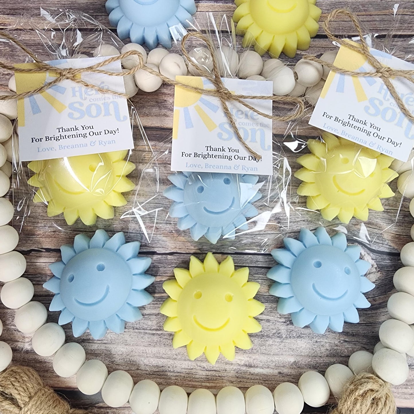 Sun baby shower soap favors sunshine soap here comes the son soap baby shower sun favors birthday party gift you are my sunshine
