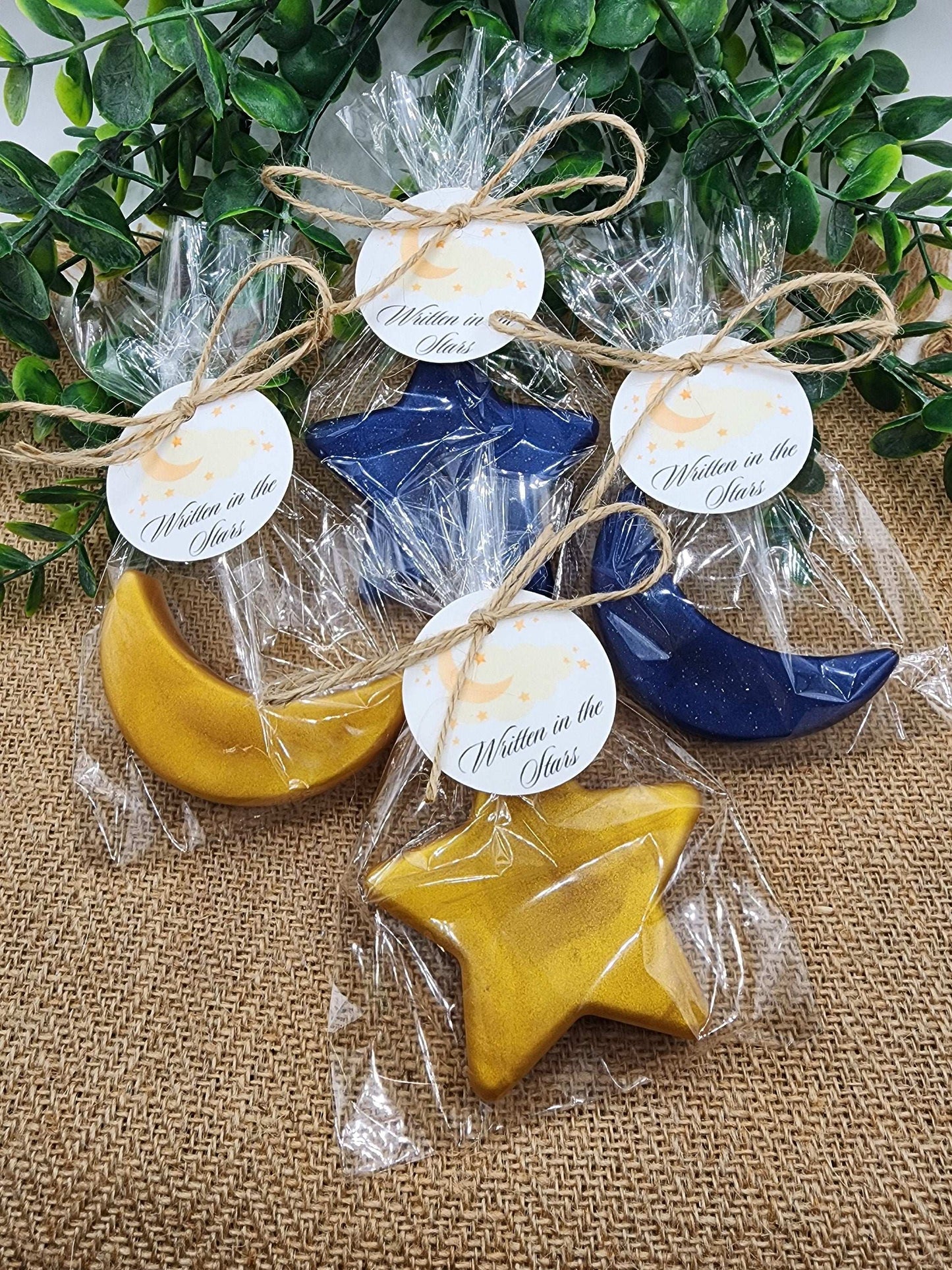 Over the moon soap favors twinkle twinkle little star moon and star soap favors baby shower favors bridal shower favor wedding shower favor