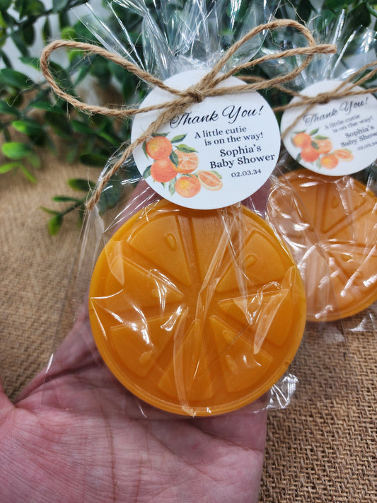 Orange Soap Favors Citrus Baby Shower Soap Favors Lemon Wedding Favors Little Cutie Favors Mandarin Soap Favors Gift For Her Clementine Soap