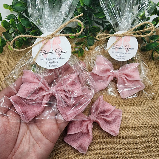 Pink Bow Baby Shower Soap Favors She's Tying The Knot Bridal Shower Wedding Decorations Elegant Keepsakes Gifts For Guests Sweet 16 Birthday