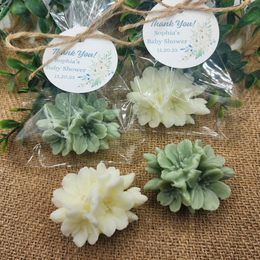 Cherry Blossom Flower Soap Favors Baby In Bloom Decorations Dusty Blue Floral Bridal Gift Pink Flowers Baby Shower Party Gift