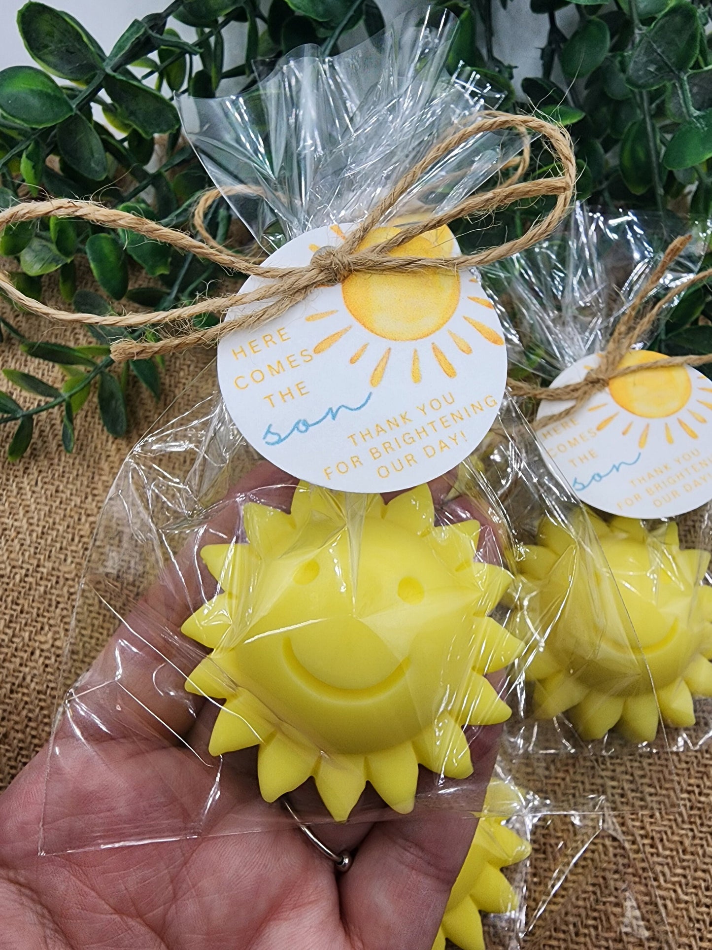 Sun baby shower soap favors sunshine soap here comes the son soap baby shower sun favors birthday party gift you are my sunshine