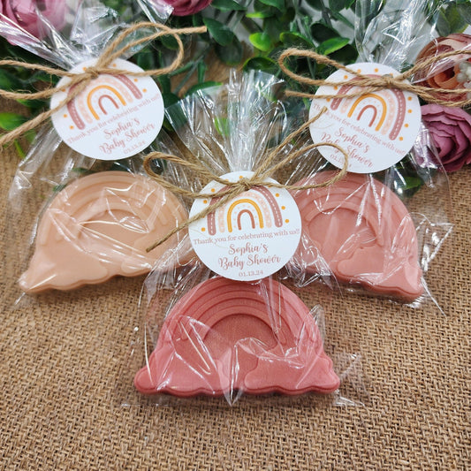 Boho Rainbow Soap Favors Baby Shower Favors Bohemian Favors Rainbow Decorations For Party Gender Neutral Baby Reveal Party Decorations Gift